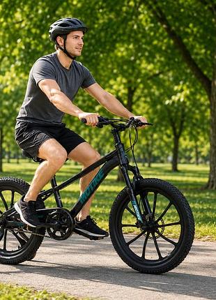 Спортивный горный велосипед r22 черный с магниевыми колесами дисковыми тормозами / двухколесный байк для кросс-кантри