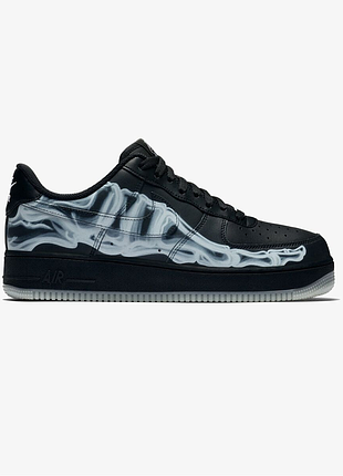 Чоловічі кросівки nike air force 1 low '07 qs black skeleton