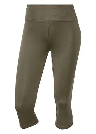 Спортивні легінси капрі-бриджі для жінки crivit lycra® 407224 m хакі