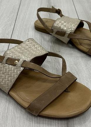 Женские кожаные сандалии ugg verona metallic basket weave (25 см)