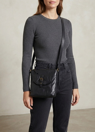 Винтажная кожаная сумка marks &amp; spencer через плечо (crossbody)
