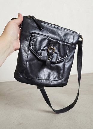 Винтажная кожаная сумка marks &amp; spencer через плечо (crossbody)