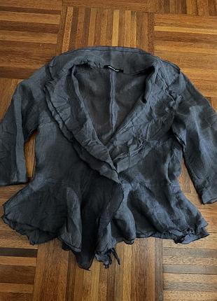 Новий льняний жіночий блуза жакет pennyblack (входить в max mara fashion group), выполненный в оригінально авангардному  стилі 36-38 м талія 🇮🇹