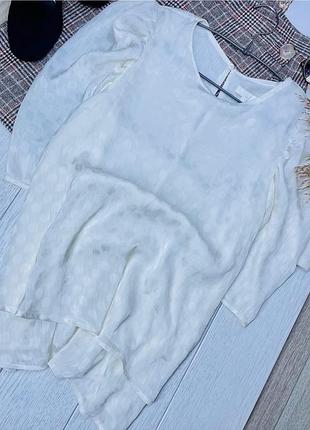 Літня блуза h&m mama s молочна блуза для вагітних блуза в крупний горох блуза сатинова