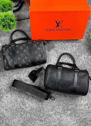 Сумка через плече louis vuitton (чорна / тиснення)