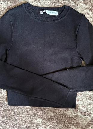 Лонгслів zara кроп топ
