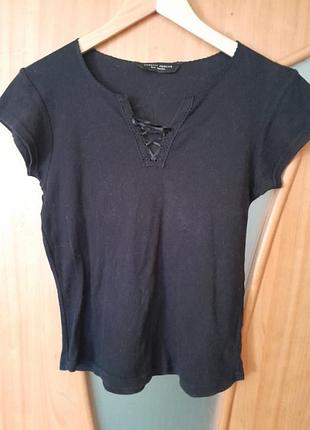 Футболка чорна трикотажна 100% cotton