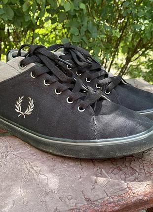 Кеди чорні fred perry