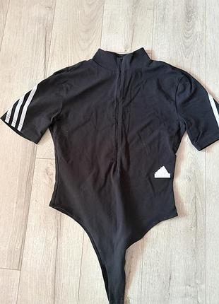 Жіноче чорне боді adidas future icons 3-stripes