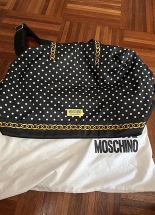 Велика дизайнерська дорожня  сумка  (duffel bag / weekender) італійського бренду moschino., модель «fragrance»,  італія 🇮🇹