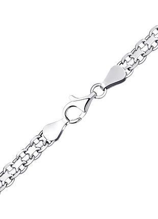 Срібний ланцюг якір подвійний (16007.40)