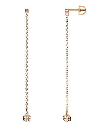 Серьги-гвоздики из красного золота (з40057)