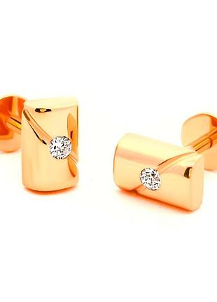Серьги-гвоздики из желтого золота лаконичность (з4987)