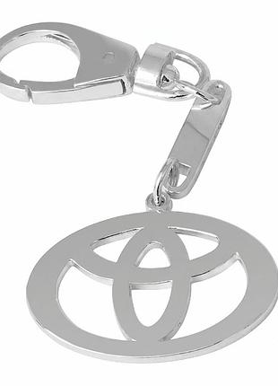 Серебряный брелок toyota (тойота) (9005)