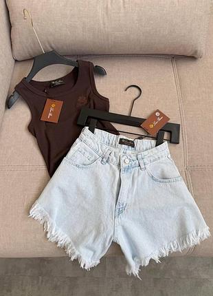 Шорти loro piana блакитні