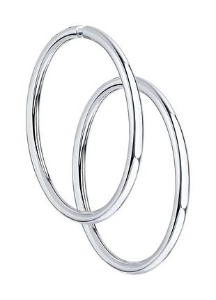 Серьги из белого золота 15 мм (з40031)