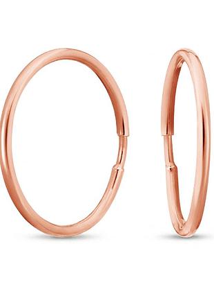 Сережки конго з червоного золота 15 мм (з40031)