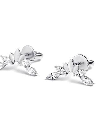 Сережки-гвоздики з білого золота crystal crown (з40067.1)