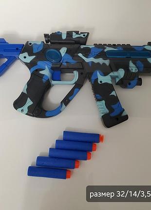 Интерактивный автомат бластер wowplay со звуком и светом + мягкие пули (идеал)