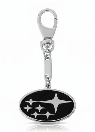 Серебряный брелок subaru (субару) (9014)