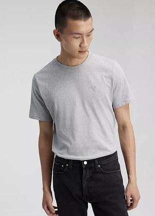 Чоловіча футболка calvin klein з монограмою, сіра