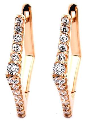 Сережки з червоного золота (з40089)