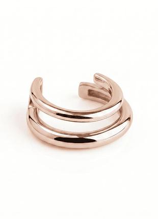 Сережка - кафа з червоного золота lines (з40119)