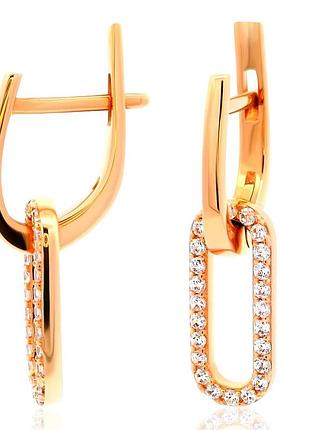 Сережки з червоного золота (з40079)