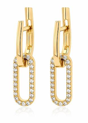 Серьги из желтого золота (з40079)
