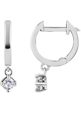 Сережки з білого золота (з40032)