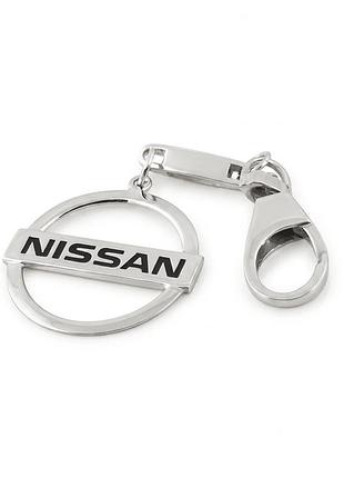Серебряный брелок nissan (ниссан) (9012)