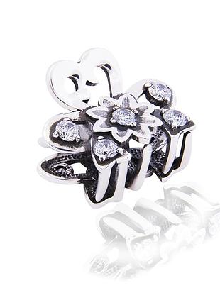Серебряная заколка краб (9313-2)