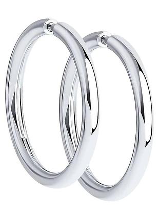 Серебряные серьги конго 10 мм (40030)