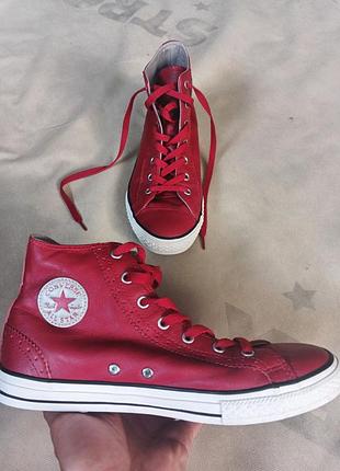 Женские кожаные кеды converse