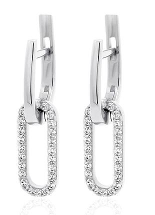 Сережки з білого золота (з40079)