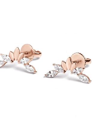Серьги-гвоздики из красного золота crystal crown (з40067.1)