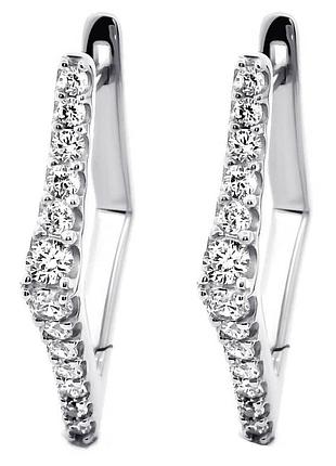 Сережки з білого золота (з40089)