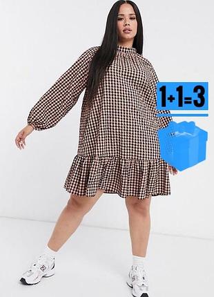 🥰 сукня в клітинку вільного крою asos 16