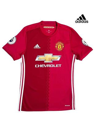 Оригінальна чоловіча футболка adidas manchester united розмір s червона спортивна футбольна джерсі манчестер адідас з а1