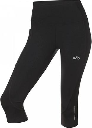 Спортивні капрі з кишенею для телефону для жінки crivit lycra® 443037 xs чорний