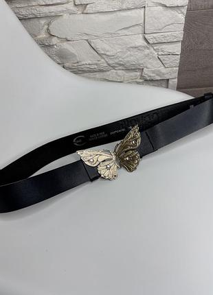 Оригінальний жіночий ремінь пояс just cavalli butterfly belt натуральна шкіра італія
