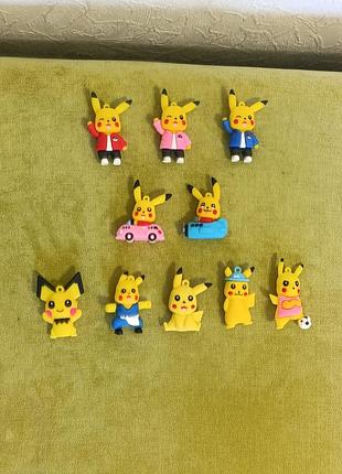 Набор мини-фигурок брелоков пикачу покемон / pokemo pikachu