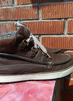 Мужские кожаные ботинки merrell espresso (размер 48 / стелька 31 см)