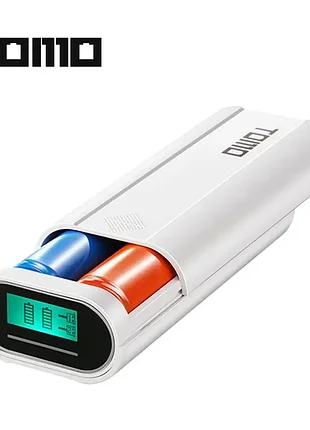 Power bank tomo m2 smart повербанк зарядний пристрій портативний 18650 з двома акумуляторами