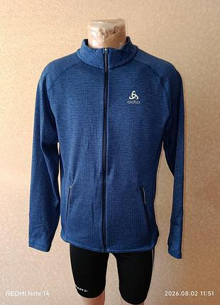 🏷️ чоловіча спортивна кофта фліс odlo tencia mid layer full zip, р.м