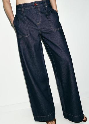 Джинси z1975 wide-leg із середньою посадкою від zara
