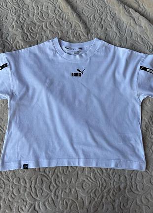 Оригінальна футболка puma біла | s | oversize | бавовна | оригінал