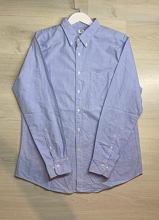 Чоловіча сорочка uniqlo оригінал бавовняна класична базова casual smart casual розмір xl / ua 52–54 чудовий стан