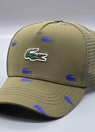 Кепка бейсболка с сеткой lacoste хаки