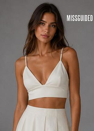 Новий молочний топ на бретелях missguided 8